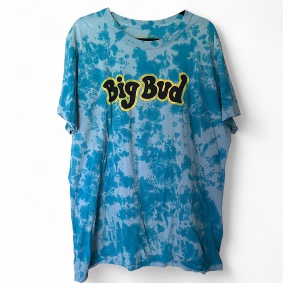 Unisex Big Bud Press Blue Tie Dye Logo 100% Cotton Tee 3X - Picture 2 of 5